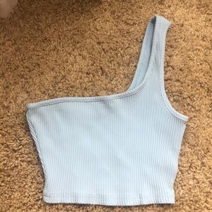 one shoulder tank top